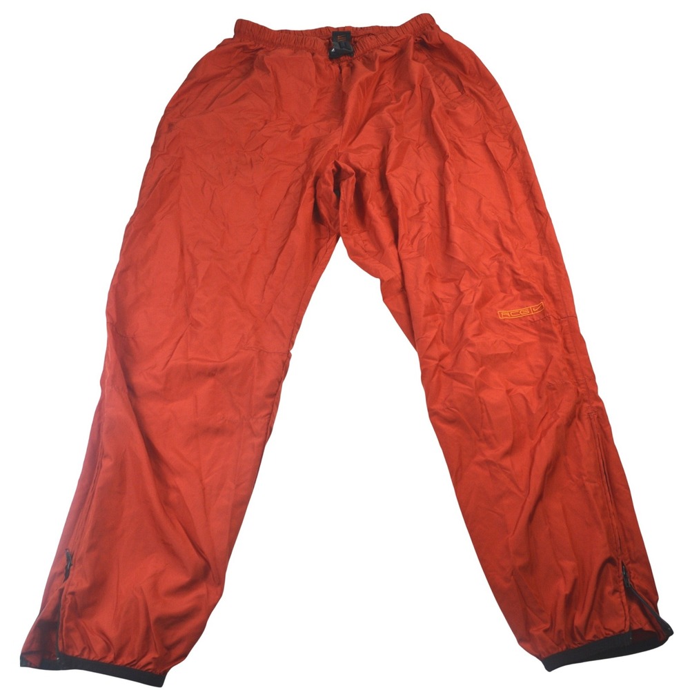 Vintage Nike ACG Windbreaker Pants Mens XL Red Hiking Outdoor Track Pants F8-NAC